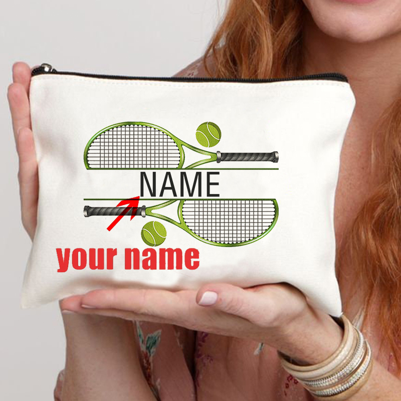 Badminton Bag - Gepersonaliseerde Tennis Aangepaste Naam Make-up Tas