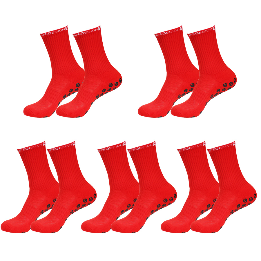 5 paar antislip voetbalsokken  - Badminton Grip recensie en prijs