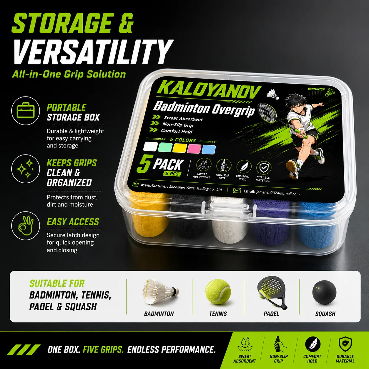 Tennis Overgrip Badminton Over - Badminton Materi recensie en prijs