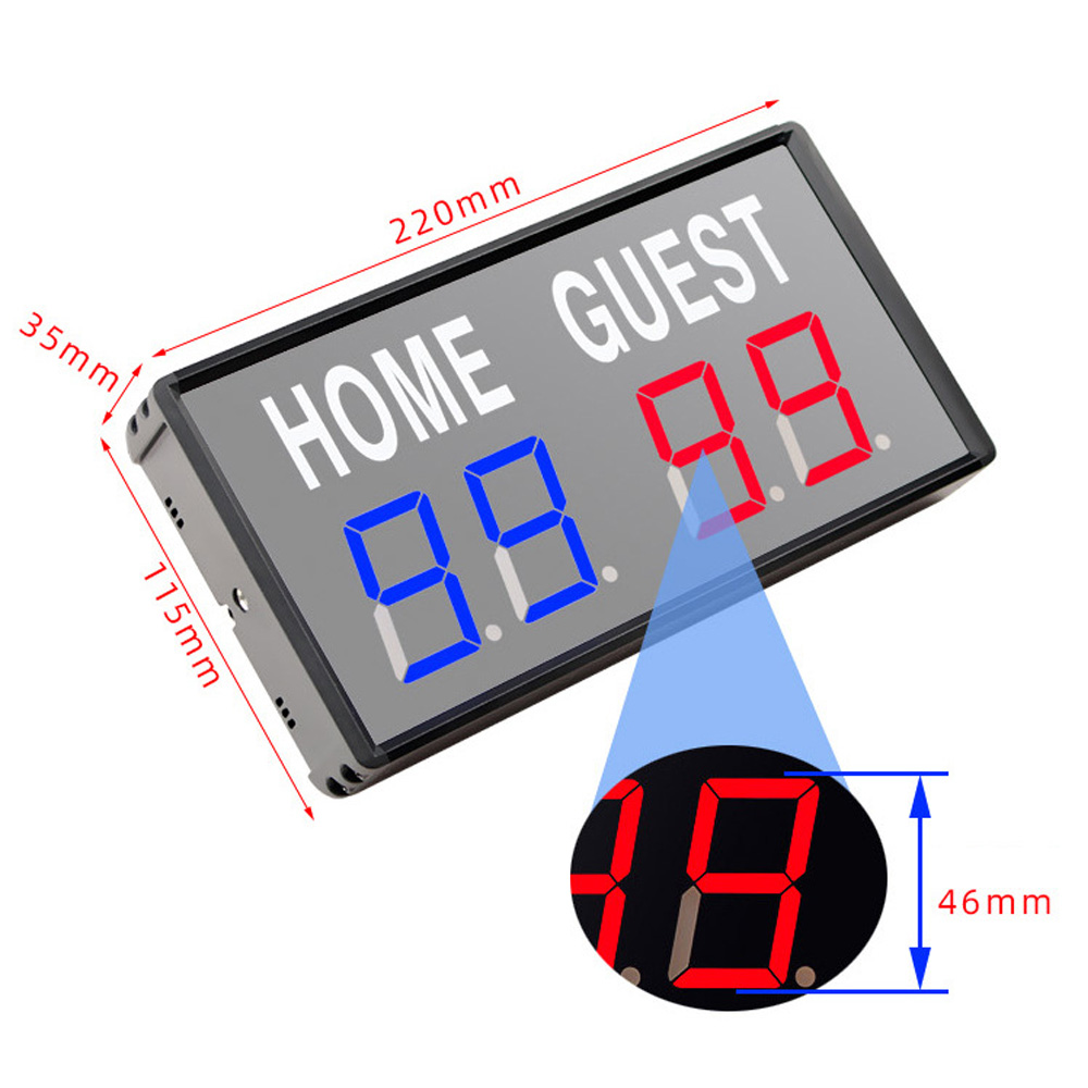 Draagbaar 4-cijferig LED-score - Scoreboard Digital recensie en prijs